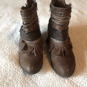 Brown Addison Fringe Bootie